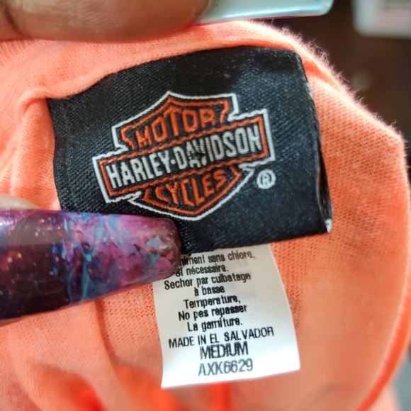 Harley Davidson Neon tee.  Size Medium - Picture 4 of 5